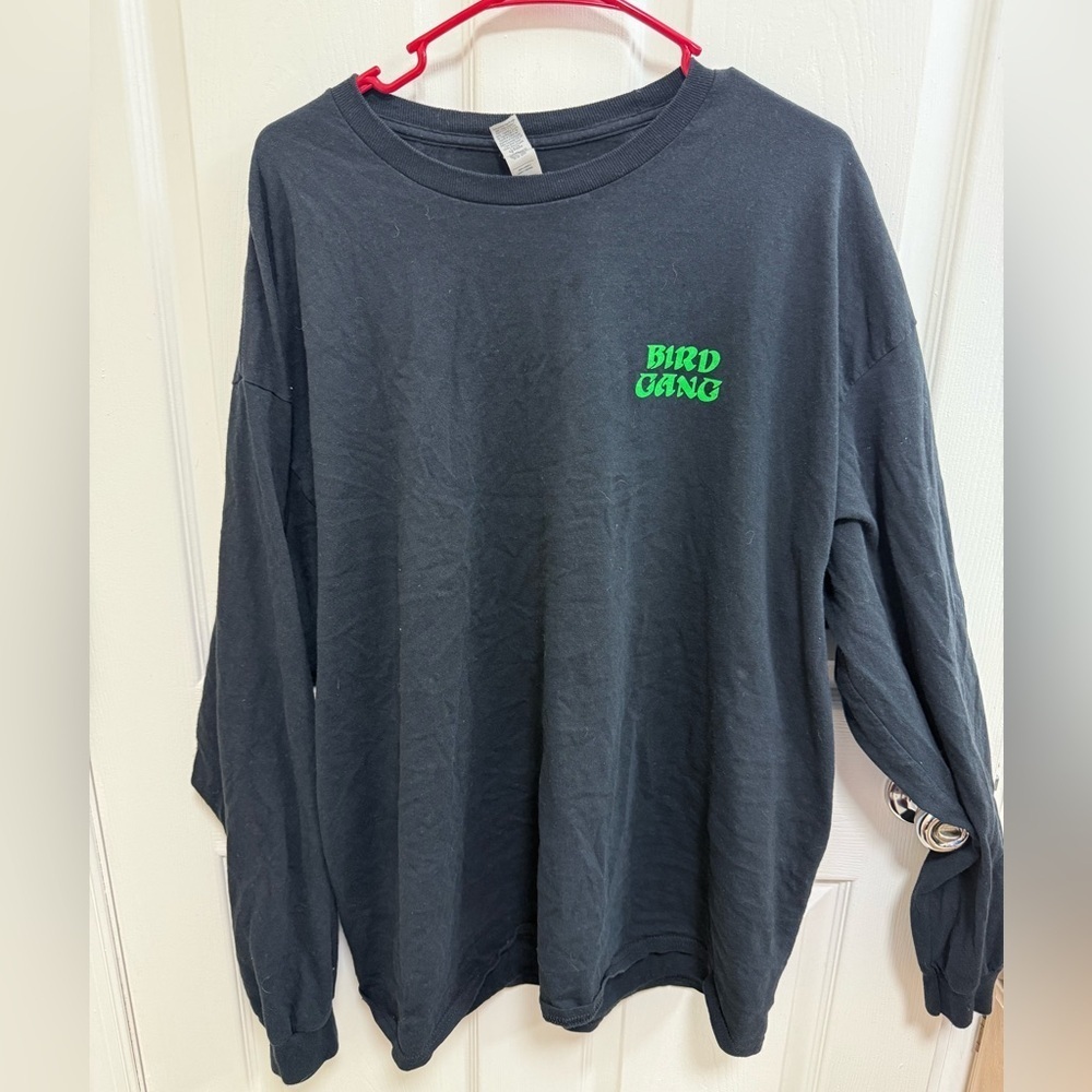 Philadelphia Eagles Black Long Sleeve Shirt with Green Logo, Size XXL